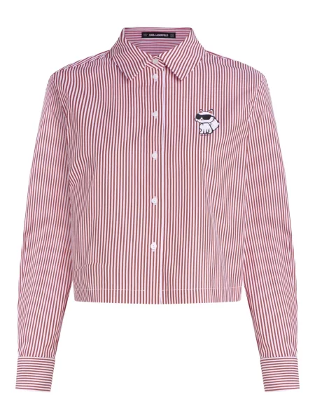 Koszula Karl Lagerfeld w paski czerwona