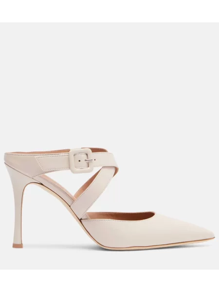 Papuci tip mules Malone Souliers din piele bej