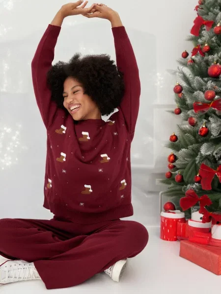 Pulover Trendyol cu pene roșu