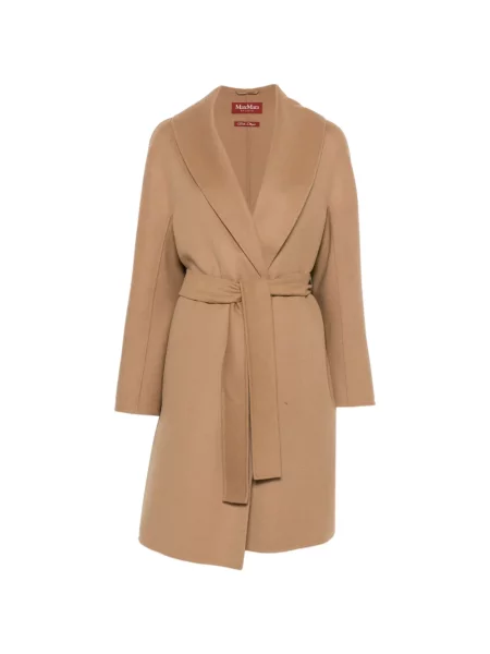 Cu centură palton Max Mara cu rever