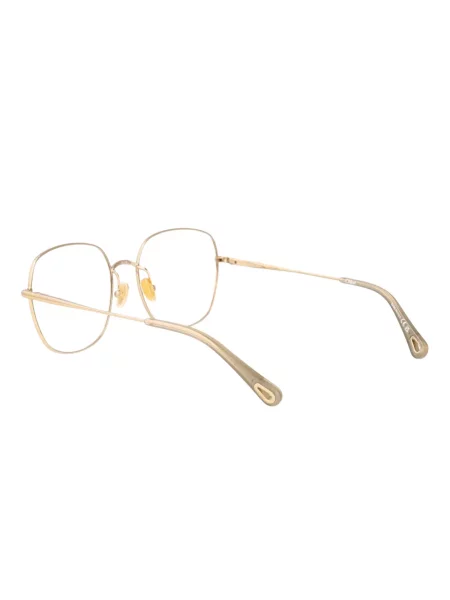 Ochelari de soare Chloé Eyewear cu imprimeu geometric auriu
