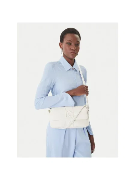 Torebka crossbody Armani Exchange w jednolitym kolorze biała