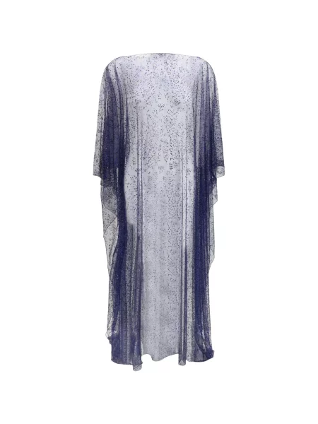 Poncho Giorgio Armani de cristal albastru