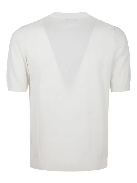 Tricou Ballantyne din jerseu alb