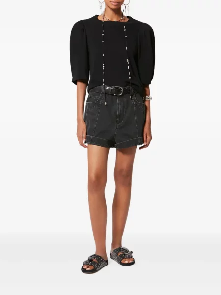 Marškinėliai Isabel Marant juoda