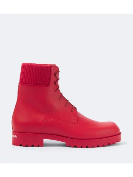 Botine Christian Louboutin din piele roșu