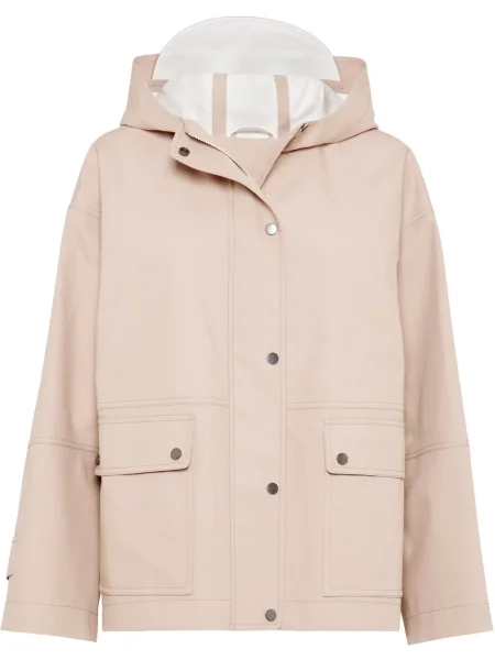 Geacă Brunello Cucinelli din canvas roz