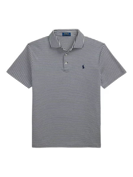 Ριγέ polo Polo Ralph Lauren με κουκούλα με αυτόγραφο λευκό
