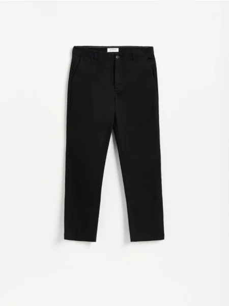 Reserved Pantaloni chino straight negru