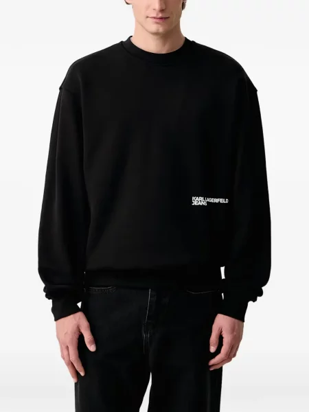Pulover Karl Lagerfeld Jeans cu imagine negru