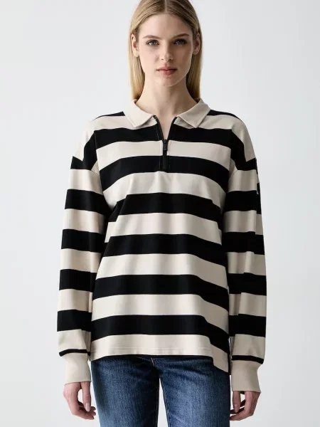 Tricou cu mânecă lungă Adidas bej