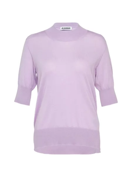 Top Jil Sander din cașmir violet