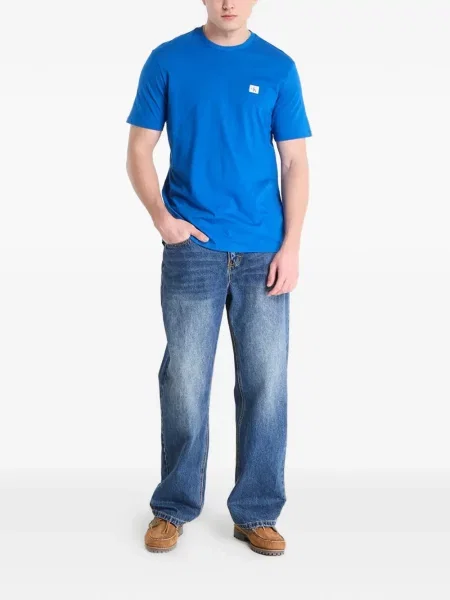 Tricou Calvin Klein cu autograf albastru