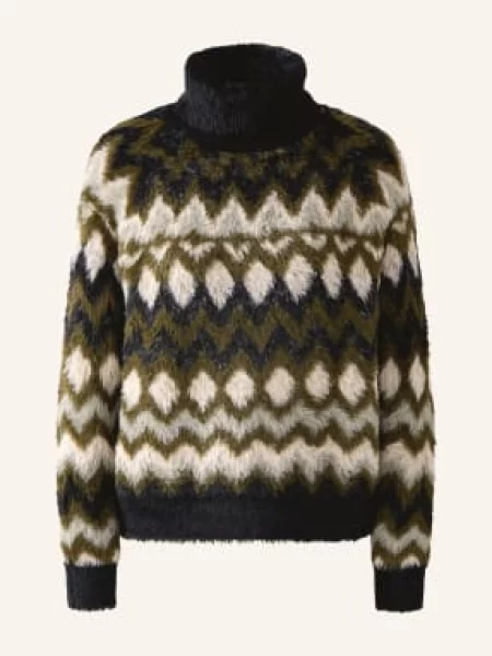 Oui Svetr / krémová / olivová černá