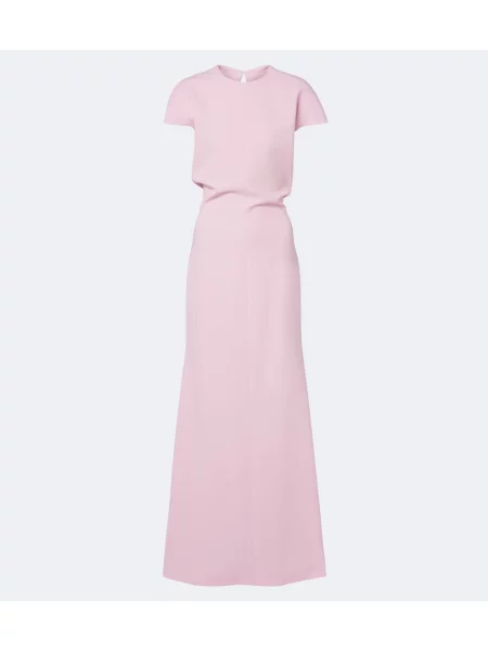 Rochie Jil Sander de lână cu spatele deschis roz
