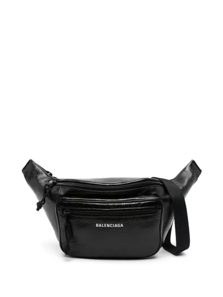 Cu centură curea Balenciaga din piele negru