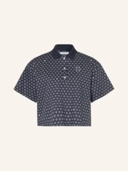Lacoste Košilová Halenka tmavě modrá bílá