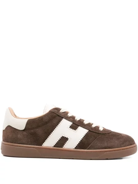 Sneakerși Hogan din piele de căprioară maro