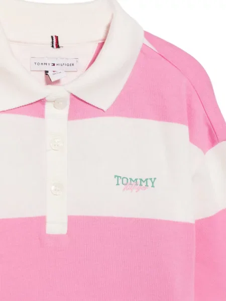 Koszulka polo dziecięca Tommy Hilfiger różowa