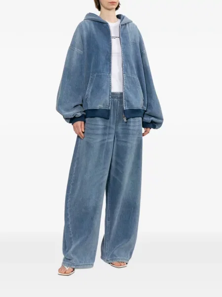 Mikina s kapucňou Alexander Wang modrá