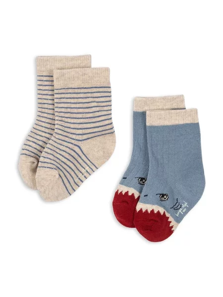 Konges Sløjd ponožky 2 PACK SHARK RIB SOCKS