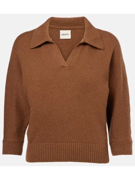 Pulover Khaite din cașmir maro