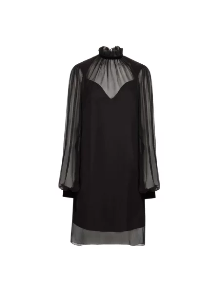 Jedwabna sukienka midi Nina Ricci czarna