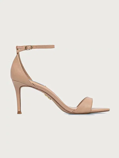 Steve Madden sandale cu înalt din piele Necy bej
