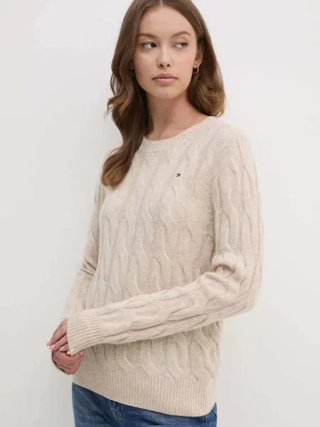 Svetr Tommy Hilfiger dámský lehký béžová