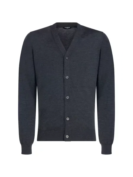 Cardigan Franzese Collection cu decolteu în V gri