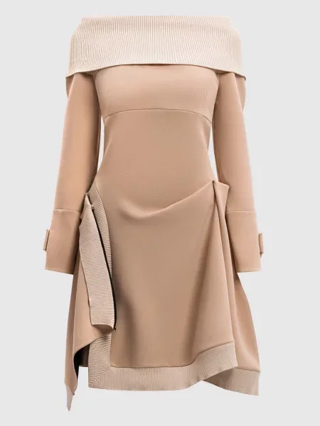 Платье Christian Dior бежевое