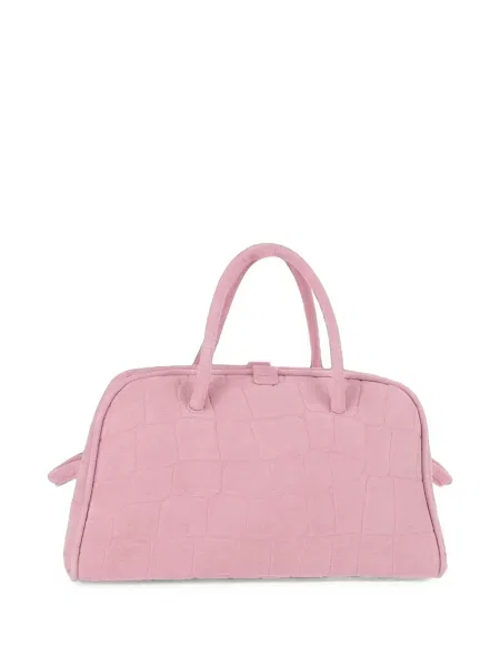 Τσάντα shopper Jacquemus σουέτ ροζ