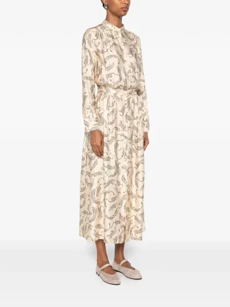 Rochie midi Forte_forte cu imagine cu model leopard