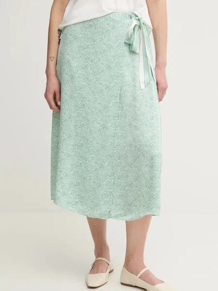 Suknja Tommy Hilfiger midi ravna zelena