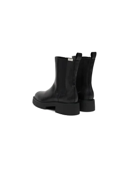 Calvin Klein Jeans bőr bokacsizma COMBAT MID CHELSEA BOOT HW LTH platformos fekete