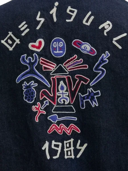 Geacă de blugi Desigual cu broderie albastru