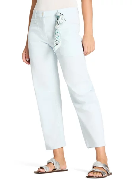 Jeansy o kroju relaxed fit z mieszanki lyocellu Cambio niebieskie