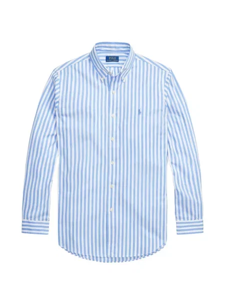 Tricou polo Polo Ralph Lauren cu autograf cu 5 buzunare în carouri gri
