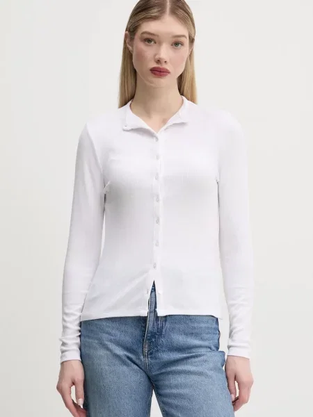 Блуза Abercrombie & Fitch с изчистен дизайн бяло