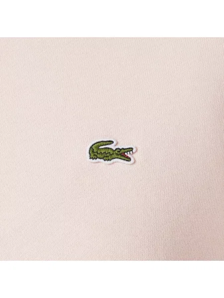 Lacoste Bluza Z Okrągłym Dekoltem Relaxed Fit różowa