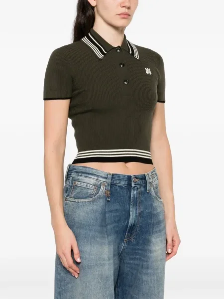 Polo Amiri cu broderie verde