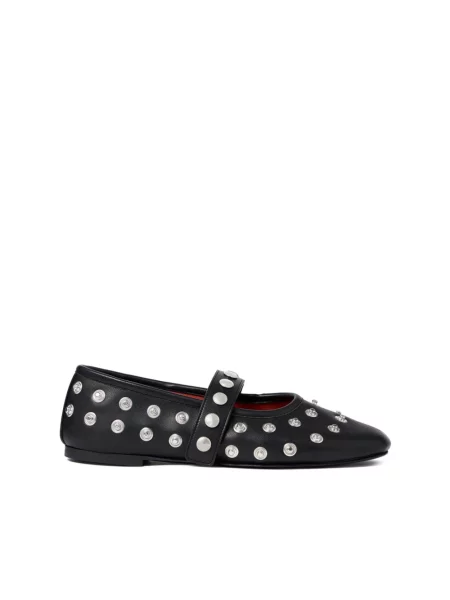 Balerinki Stella Mccartney z nitami czarne