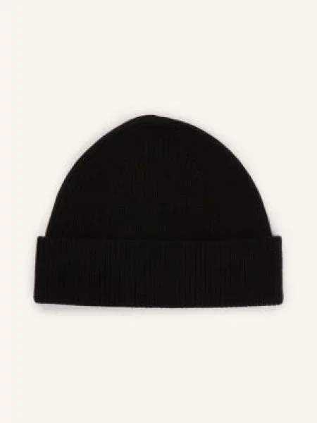 Zegna Czapka Z Kaszmiru schwarz czarna