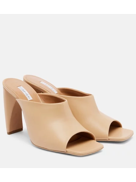Papuci tip mules Calvin Klein Collection din piele bej
