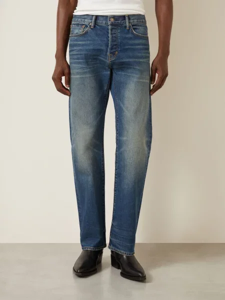 Tom Ford Džíny Regular Fit ubn washed indigo