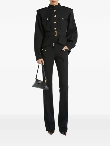Cu centură geacă Balmain negru