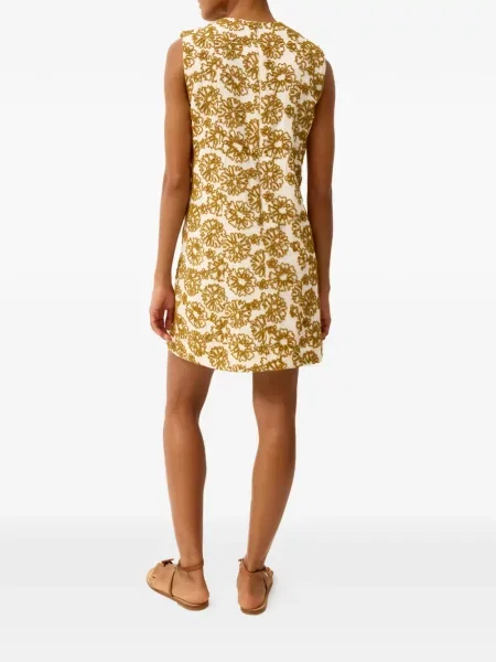 Rochie Marie Oliver cu model floral alb