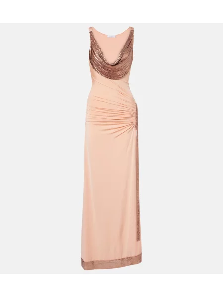 Rochie Rabanne din satin roz