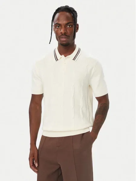 Guess Tricou polo Crem