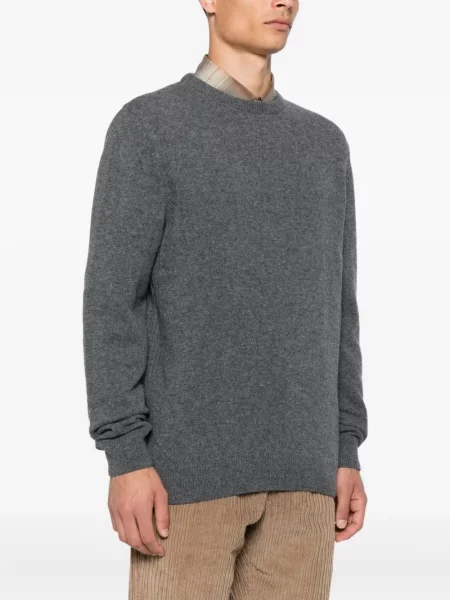 Pulover Barbour de lână cu decolteu rotund gri